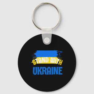 Stand For Ukraine Pin - I Support Ukrainian Nation Key Ring