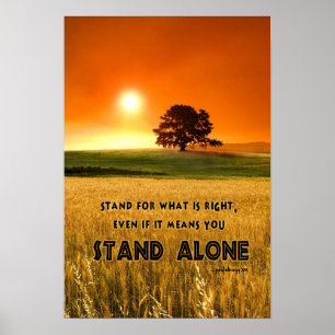Stand for what is right even if ... stand alone poster