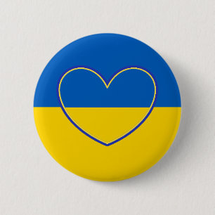 Stand in Support with Ukraine 6 Cm Round Badge