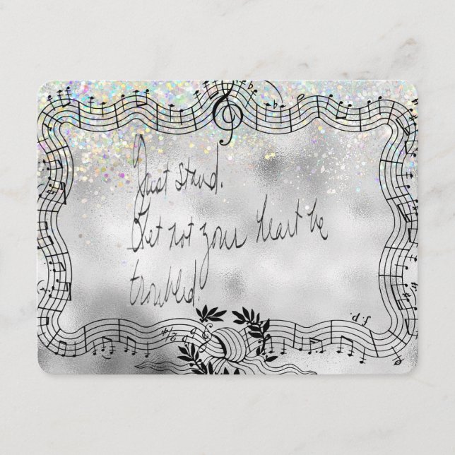 Stand. Let Not Your Heart Be Troubled Scripture Enclosure Card (Front)