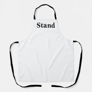Stand Logo Black Straps White Kitchen Craft Chef  Apron