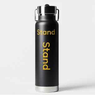 Stand Logo Black Water Bottle
