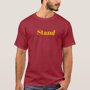 Stand Logo Maroon Mens Cotton   T-Shirt