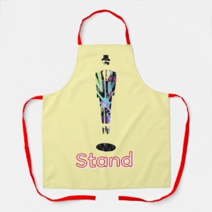 Stand Logo Solitary Man Yellow Apron