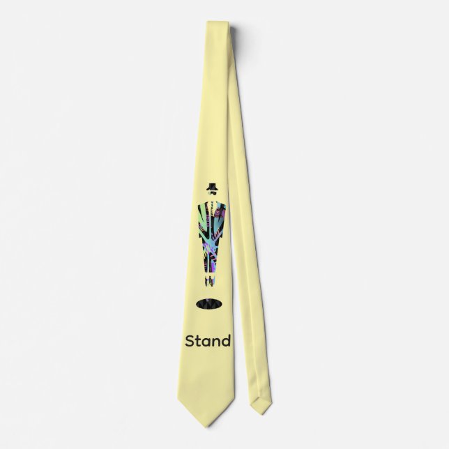 Stand Logo Solitary Man Yellow  Tie (Front)