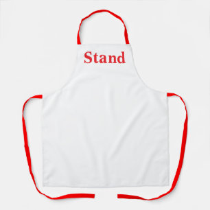 Stand Logo White Kitchen Craft Chef  Apron