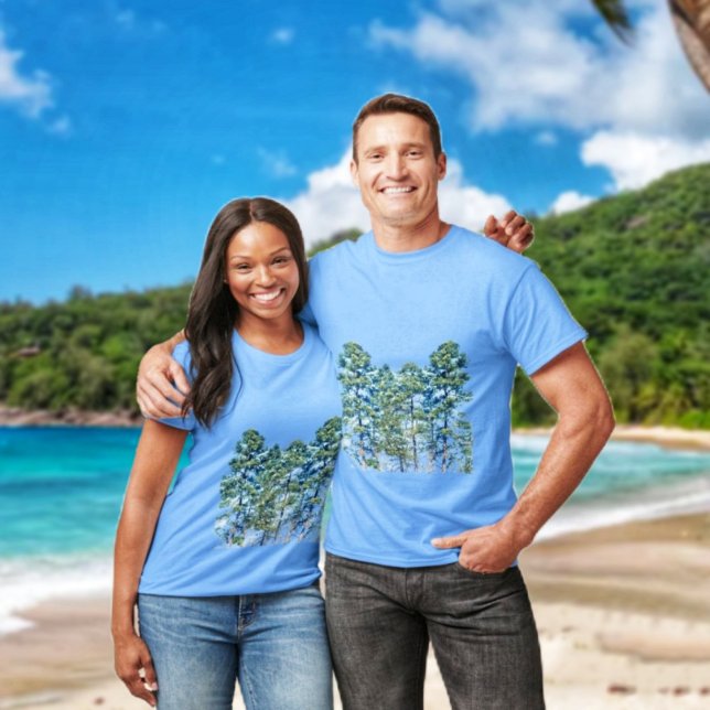 Stand Of Trees T-Shirt (Blend in with the forest and sky, while wearing this t-shirt@)
