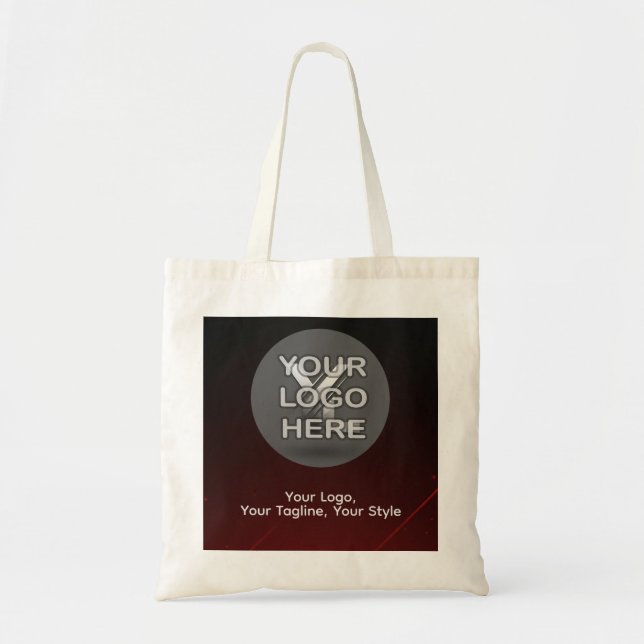 Stand Out Boldly: Custom Red & Black Reusable Tote Bag (Front)