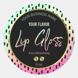 Stand Out Colourful Lip Gloss Labels