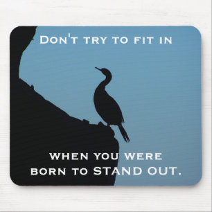 Stand Out Cormorant Mouse Mat