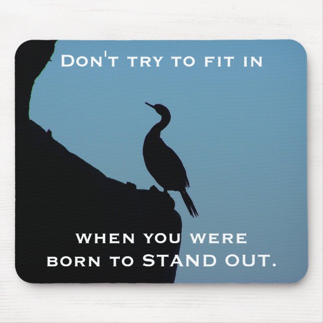 Stand Out Cormorant Mouse Mat (Front)