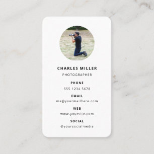 Stand Out in Style! Modern Minimalist Photography Business Card