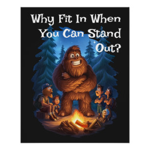 Stand Out Sasquatch Kids Poster