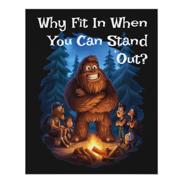 Stand Out Sasquatch Kids Poster (Front)