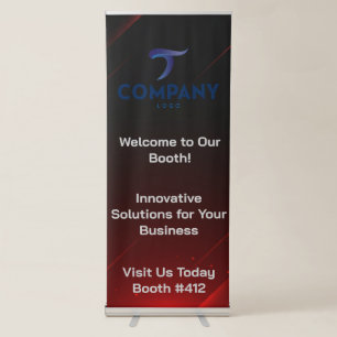 Stand Out Strong: Red & Black Bold Custom Vertical Retractable Banner