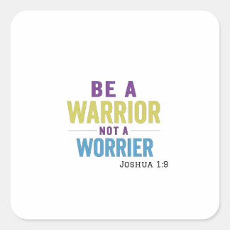 Stand Tall Against Life's Challenges Daily Square Sticker