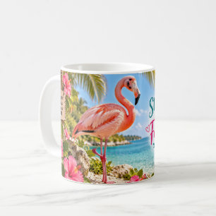 Stand Tall and Be Fabulous Flamingo Coffee Mug