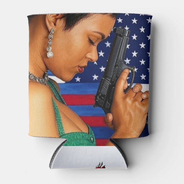 Stand Tall and Steady for Freedom! Can Cooler (Front)