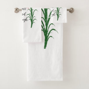 Stand Tall and Tough Self Love Positive Quote Bath Towel Set