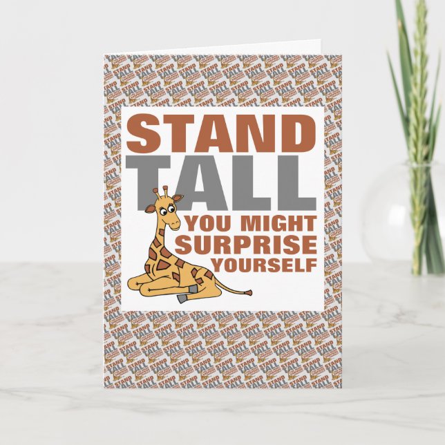 Stand Tall, Giraffe Card (Front)