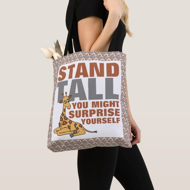 Stand Tall, Giraffe Tote Bag (Close Up)
