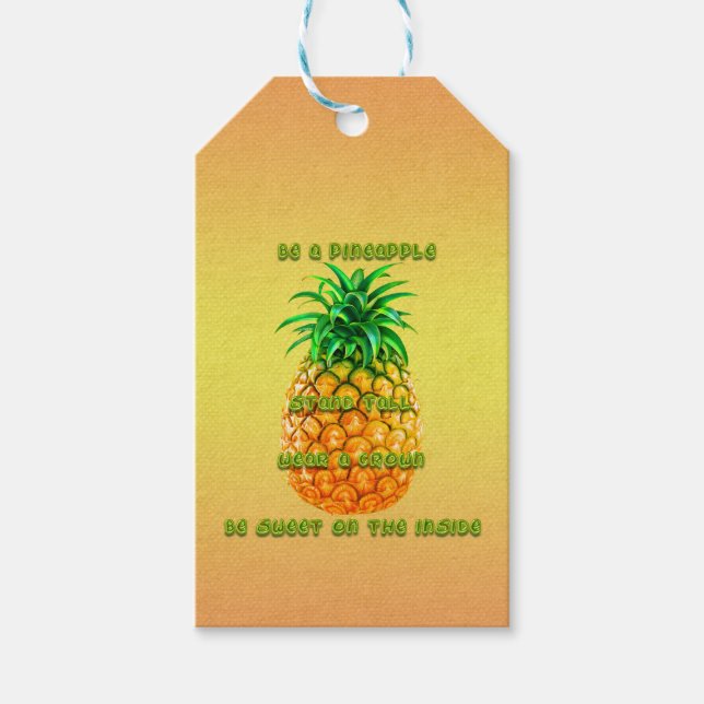 Stand Tall Pineapple Gift Tags (Front)