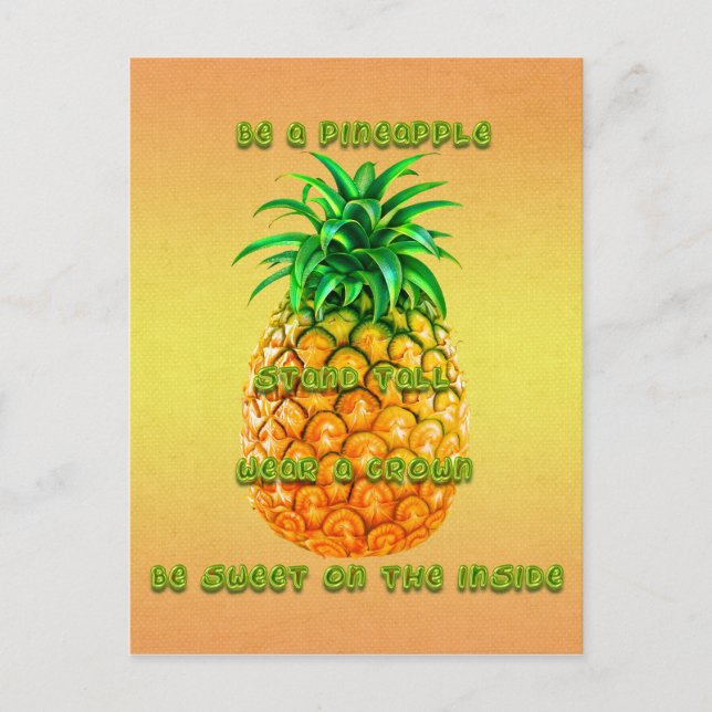 Stand Tall Pineapple Postcard (Front)