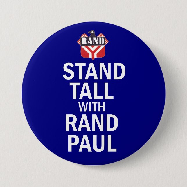 Stand Tall with Rand Paul 7.5 Cm Round Badge (Front)