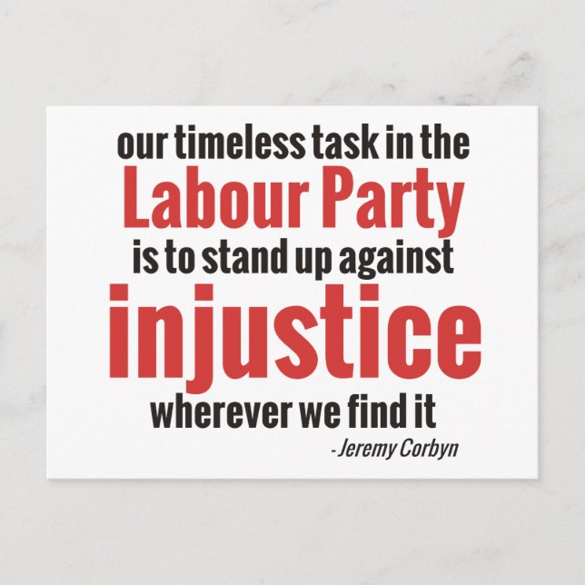 Stand up Against Injustice Postcard (Front)