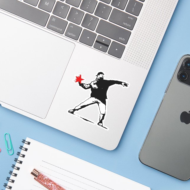 Stand Up and Make a Statement with Our Protestor (Laptop w/ iPhone)