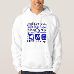 Stand Up Celebrate Honour Collage Colon Cancer Hoodie