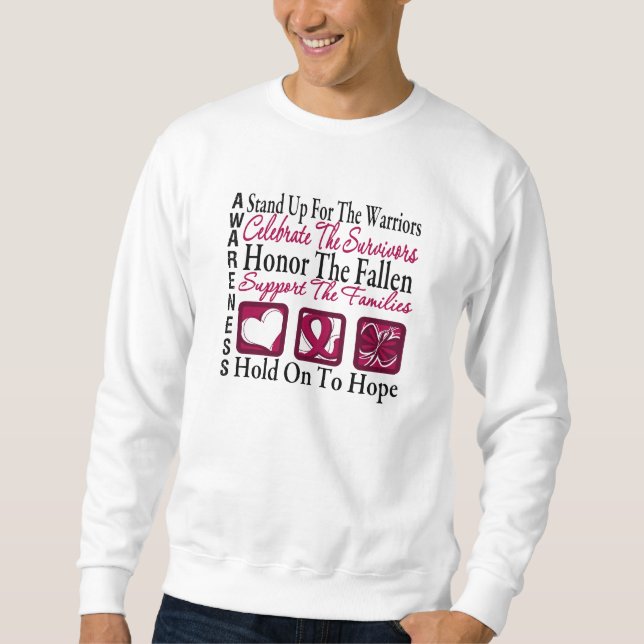Stand Up Celebrate Honour Collage Multiple Myeloma Sweatshirt (Front)
