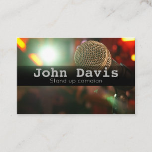 Stand up comedian business card