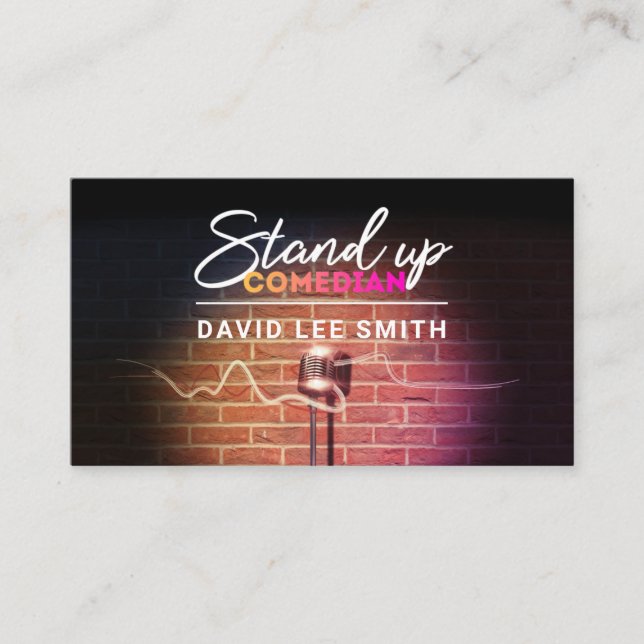 Stand up comedian business card (Front)