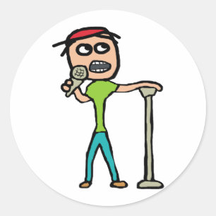 Stand Up Comedy Classic Round Sticker