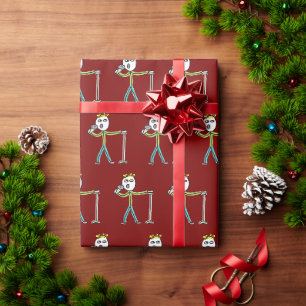 Stand Up Comedy Stickman Wrapping Paper