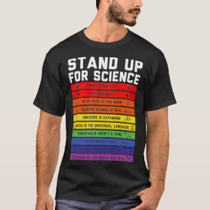 Stand Up For Science Flat Earth Conspiracy Theory T-Shirt