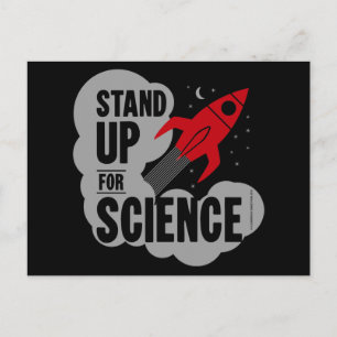 Stand Up for Science rocket Postcard