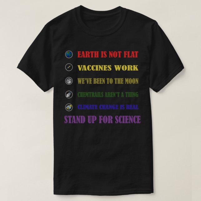 Stand Up For Science  T-Shirt (Design Front)