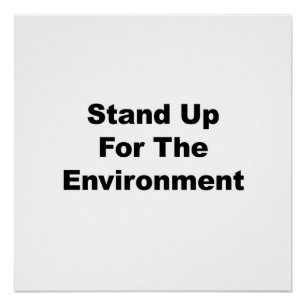 Stand Up for the Environment Protest Sign