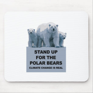 Stand Up for the Polar Bears Mouse Mat