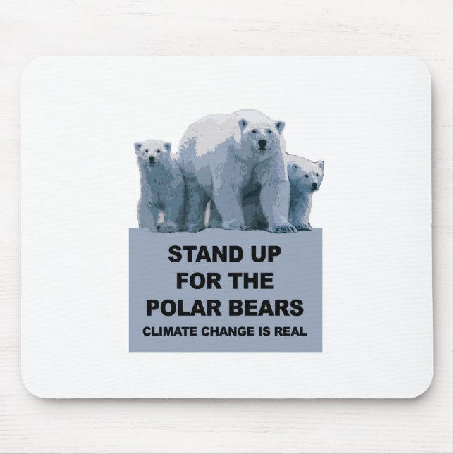 Stand Up for the Polar Bears Mouse Mat (Front)