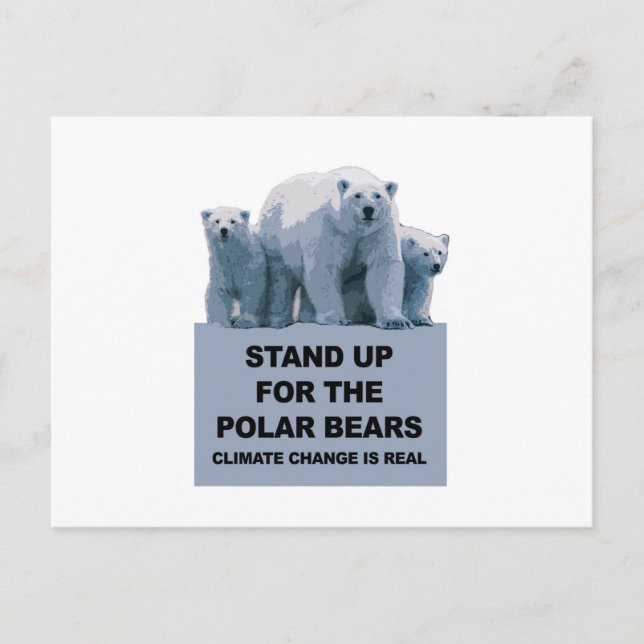Stand Up for the Polar Bears Postcard (Front)