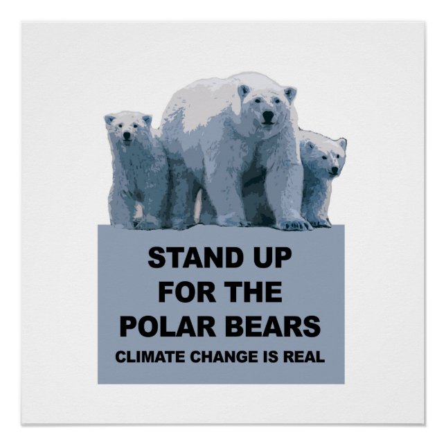 Stand up for the Polar Bears Poster (Front)