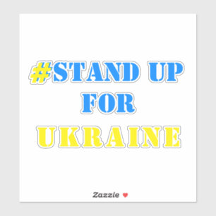 Stand Up For Ukraine Support Sticker Freedom