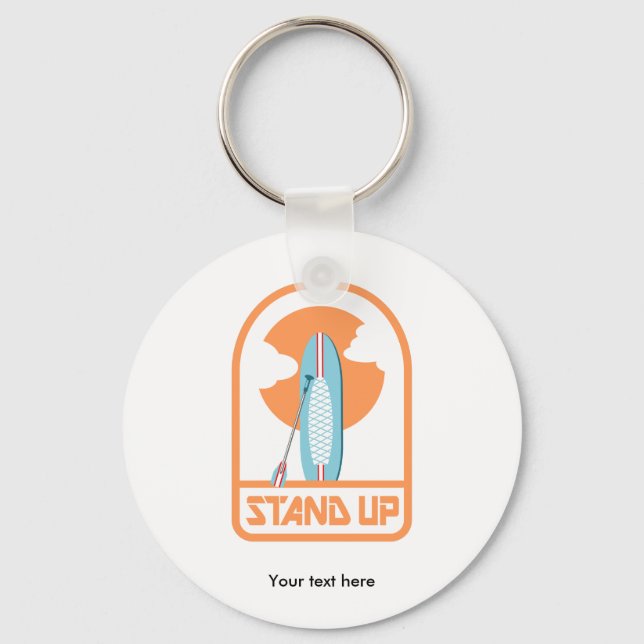Stand up paddle boarding key ring (Front)