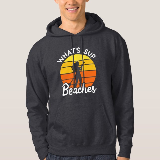 Stand Up Paddle Boarding River Boating Hoodie (Front)