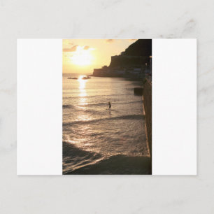 Stand up paddle boarding sunset San Sebastian Postcard