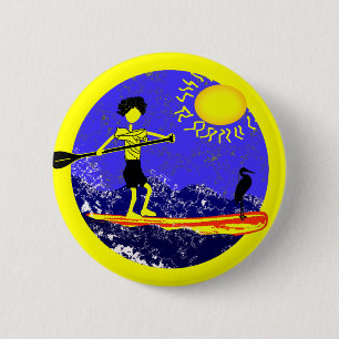 Stand Up Paddle Design 6 Cm Round Badge