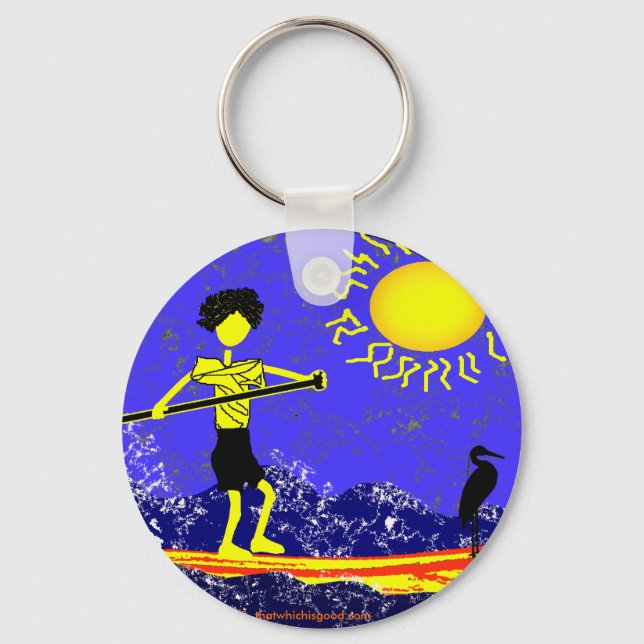 Stand Up Paddle Design Key Ring (Front)